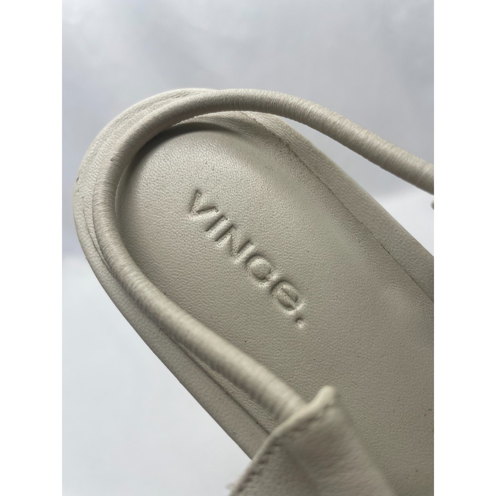 Vince Cadya Square Toe Slingback Flat Womens Cream 8.5M 38.5 - Picture 8 of 11